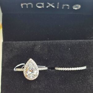 Simulated diamond bridal set